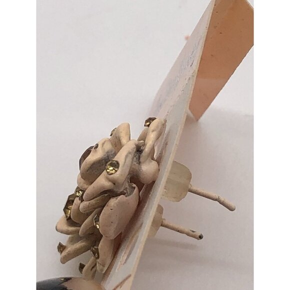 Floral Fashion Jewelry Stud Earrings With Rhinestones For Women Fashion Jewelry - Picture 3 of 5